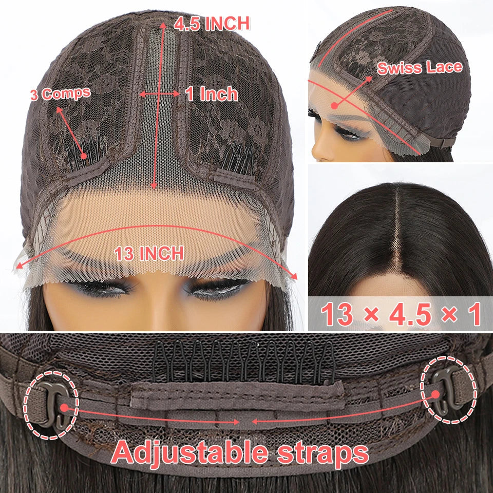 Synthetic Lace Front Wigs Long Straight Blonde Red Wig For Black Women Natural Ombre Brown Cosplay Lace Wig Halloween