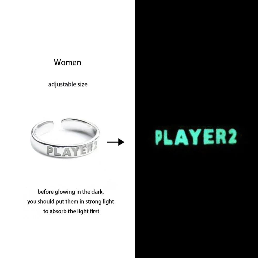 Adjustable Gothic Punk Noctilucent Dragon Rings Vintage Luminous Glow In the Dark Pterosaur Ring for Men Women Halloween Party