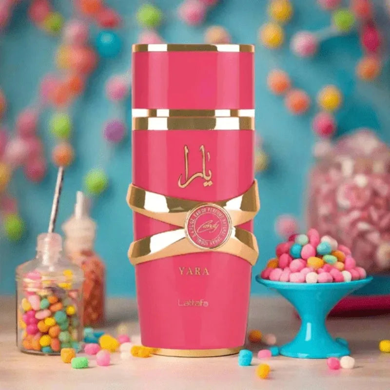 Lattafa Yara Candy Eau de Parfum Spray 100ml Original Arab Perfumes Lasting Floral Fruity Gourmand Pheromones Perfume for Women