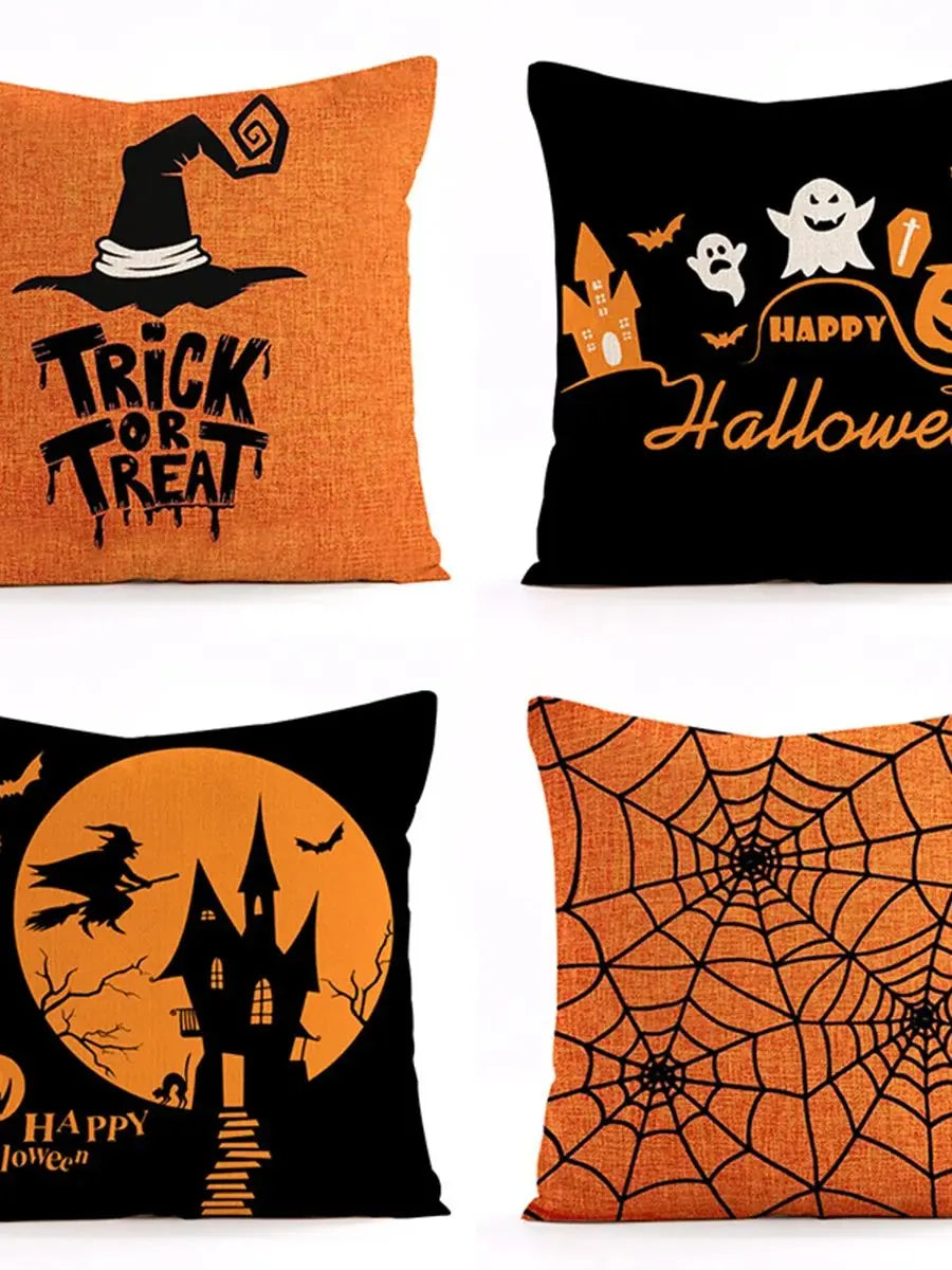 Decoration For Home Cartoon Pumpkin Bat Ghost Pillowcase Horror Halloween Party Supplies Accessories Haloween Ornament