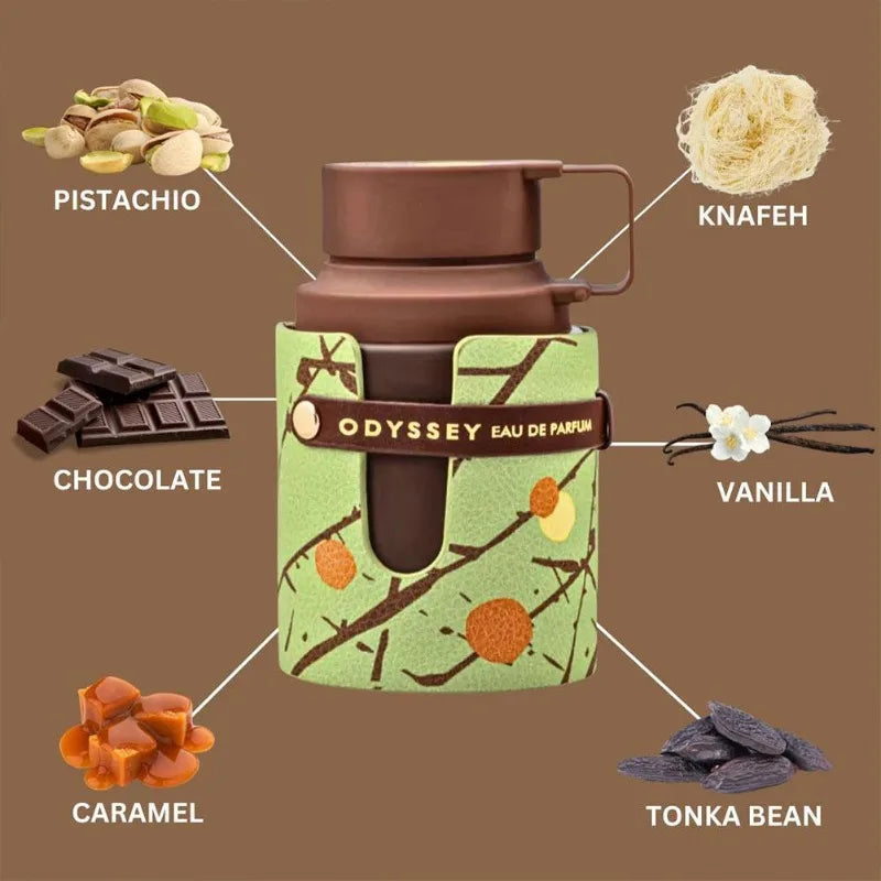 Armaf Odyssey Dubai Chocolat Eau de Parfum Spray 100ml Original Arab Perfumes Lasting Oriental Vanilla Perfume Cologne Makeup