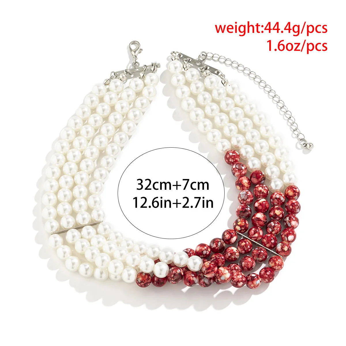Halloween Faux Pearl Blood Tiered Necklace Goth Jewellery Blood Drop Tassel Choker Women Grunge Rock Egirl Accessory Aesthetic