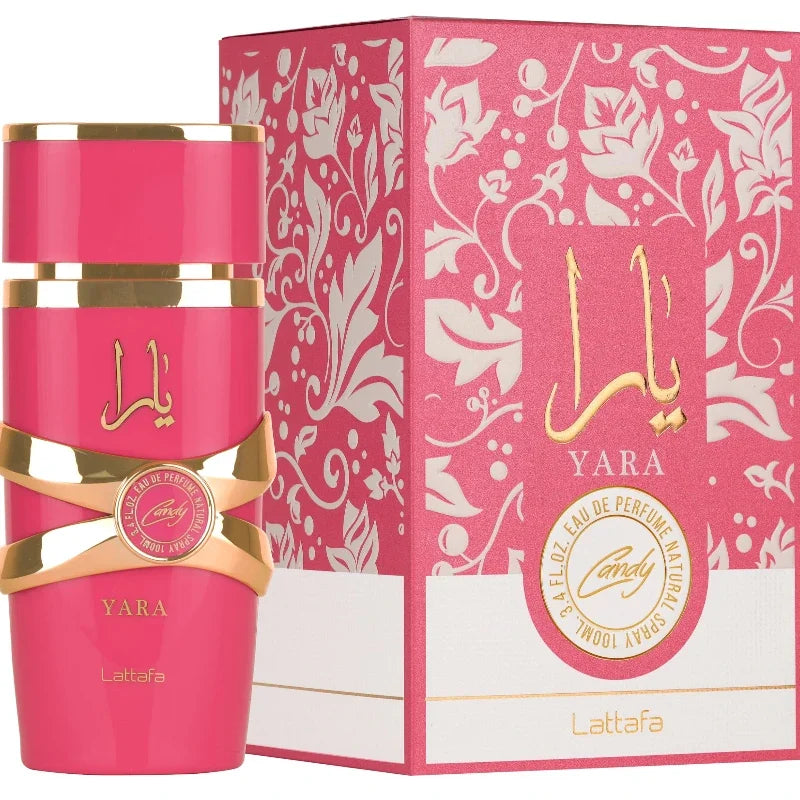Lattafa Yara Candy Eau de Parfum Spray 100ml Original Arab Perfumes Lasting Floral Fruity Gourmand Pheromones Perfume for Women