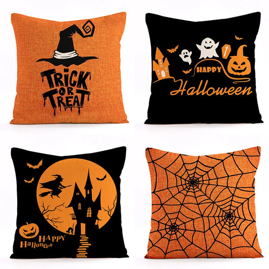 Decoration For Home Cartoon Pumpkin Bat Ghost Pillowcase Horror Halloween Party Supplies Accessories Haloween Ornament