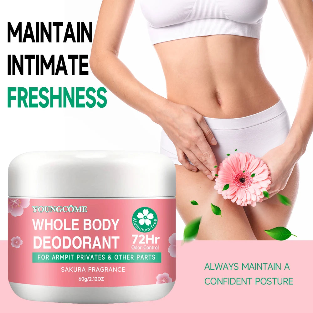 Natural Whole Body Deodorant for Men & Women - 72H Long Lasting Odor Protection, Aluminum-Free, Moisturizing & Gentle for Sensit